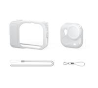 Étui pour in-STA 360 GO Ultra, étui de Protection en Silicone pour caméra Sportive avec Cache-Objectif et Cordon Anti-Perte (Gris)