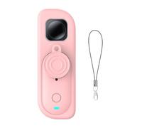 Étui pour Insta360 GO 3S, Ensemble rétro : étui de Protection en Silicone, Protection intégrale de la caméra et du viseur avec lanière，Rose