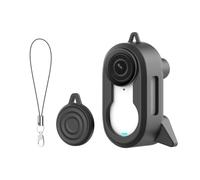 Étui pour Insta360 GO3S, étui de Protection en Silicone pour caméra, Coque Anti-Vibrations à Clipser pour l'enregistrement de Vlogs et de réunions (Noir)