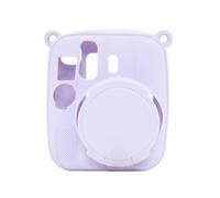 Étui pour Instax Mini 13, étui de Protection en Silicone pour Appareil Photo avec Cache-Objectif, étui Antichoc et Anti-Rayures avec découpes de précision，Violet