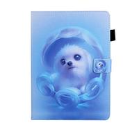 Étui pour iPad 10.2 avec Porte-Crayon Plusieurs emplacements pouvant configurer Plusieurs Angles de Support horizontaux pour iPad Pro 7ème génération 2019,Blue Dog