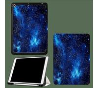 Étui pour iPad 10,2 Pouces 7e/8e/9e génération,avec Vue Multi-Angle, Mise en Veille/réveil Automatique, Protection Antichoc Ciel Étoilé Nébuleuse Rêve Galaxie-Bleu