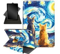 Étui pour iPad 10{^>e<^} génération 10,9" 2022, coque de protection avec support rotatif à 360 degrés pour iPad 10{^>e<^} génération 2022, deux chats mignons -201