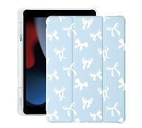 Étui pour iPad 10e génération 10,9 po 2022 avec Porte-Crayon, Mise en Veille/réveil Automatique, Coque arrière en Cuir TPU Souple Bleu