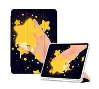 Étui pour Ipad 9,7 Pouces 6E/5E Génération avec Porte-Crayon, Support De Protection À Trois Volets avec Mise en Veille Automatique pour Ipad 9,7 Pouces 2018/2017, l'homme Qui Atteint Les Étoiles