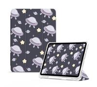 Étui Pour Ipad 9E/8E/7E Génération 10,2" Avec Porte-Crayon, Cuir De Qualité Supérieure + Protection Arrière En Tpu Souple Pour Ipad 9 8 7 2021/2020/2019, Mise En Veille/Réveil Automatique, Pla