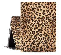 Étui pour iPad 9e/8e/7e génération - Étui de 10,2 Pouces pour Femme, Motif léopard, Support Multi-visionnage, Veille/réveil Automatique