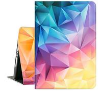 Étui pour iPad 9e génération, iPad 8e/7e génération, iPad 9e génération, iPad 10.2, support réglable multi-angle, réveil automatique, triangle dégradé