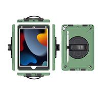Étui pour iPad Air3 10.5 2019 avec dragonne rotative à 360 degrés, étui Robuste 3 en 1 avec Support Pliable et Protecteur d'écran pour Pro 10.5 2017, Vert Militaire