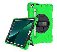 Étui pour iPad Air3 2019/iPad Pro 10.5 2017 avec Support Pliable, étui 3 en 1 Antichoc avec Porte-Stylo et dragonne, Vert émeraude