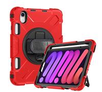 Étui pour iPad Mini 6 8,3" 2021, Coque Antichoc pour Tablette épaule, Support pivotant à 360° / Set dragonne All Inclusive résistant aux Chutes