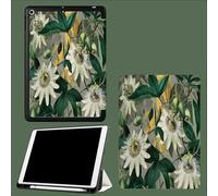 Étui pour iPad Pro 11 Pouces 2022/2021/2020 (4ème/3ème/2ème Génération) Housse Cuir PU, Housse Coque Intelligent avec Fonction Veille/réveil Automatique,Passiflore Botanique