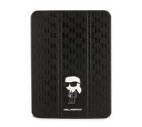 Karl Lagerfeld Étui pour iPad Pro 11 pouces (2022) Folio Saffiano Ikonik NFT Noir