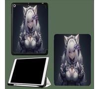 Étui pour iPad Pro 11 Pouces, Modèle 2022/2021/2020, Support la Charge de Pencil, Housse Coque Intelligent Réveil/Sommeil Automatique Contes De Fées Femmes Portrait D'Anime-Bleu Foncé