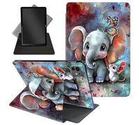 Étui pour iPad Pro 13" 2024 7ème génération (M4), rotation à 360 degrés, fonction veille/réveil automatique, pour iPad Pro 13" 2024, joli petit éléphant et souris