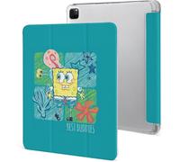 Étui Pour Ipad Pro 2021 Bob L'éponge 12,9 Pouces Type D'ordinateur Portable Support À Trois Volets Avec Porte-Stylo Réveil/Veille Automatique