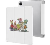 Étui Pour Ipad Pro 2021 Bob L'éponge 12,9 Pouces Type D'ordinateur Portable Support À Trois Volets Avec Porte-Stylo Réveil/Veille Automatique