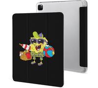 Étui Pour Ipad Pro 2021 Bob L'éponge 12,9 Pouces Type D'ordinateur Portable Support À Trois Volets Avec Porte-Stylo Réveil/Veille Automatique