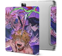 Étui Pour Ipad Pro 2021 Chainsaw Man Avec Porte-Stylo, Résistant Aux Chocs, Veille/Réveil Automatique, Housse De Protection Transparente Pour Tablette 11 Pouces