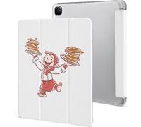 Étui Pour Ipad Pro 2021 Curious George 12,9 Pouces, Type Ordinateur Portable, Support À Trois Volets Avec Porte-Stylo, Veille/Réveil Automatique