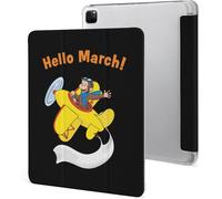Étui Pour Ipad Pro 2021 Curious George 12,9 Pouces, Type Ordinateur Portable, Support À Trois Volets Avec Porte-Stylo, Veille/Réveil Automatique