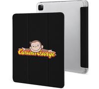 Étui Pour Ipad Pro 2021 Curious George 12,9 Pouces, Type Ordinateur Portable, Support À Trois Volets Avec Porte-Stylo, Veille/Réveil Automatique