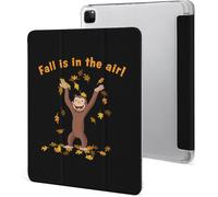 Étui Pour Ipad Pro 2021 Curious George 12,9 Pouces, Type Ordinateur Portable, Support À Trois Volets Avec Porte-Stylo, Veille/Réveil Automatique