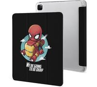 Étui Pour Ipad Pro 2021 Iron Man Spiderman 12,9 Pouces, Type Ordinateur Portable, Support À Trois Volets Avec Porte-Stylos, Réveil/Veille Automatique