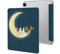 Étui Pour Ipad Pro 2021 Moomin Little My Stars And Moon 12,9 Pouces, Type Ordinateur Portable, Support À Trois Volets Avec Porte-Stylo, Veille/Réveil Automatique
