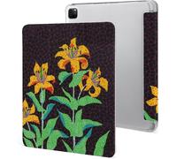 Étui Pour Ipad Pro 2021 Yayoi Kusama 12,9 Pouces, Type Ordinateur Portable, Support À Trois Volets Avec Porte-Stylo, Veille/Réveil Automatique