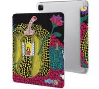 Étui Pour Ipad Pro 2021 Yayoi Kusama 12,9 Pouces, Type Ordinateur Portable, Support À Trois Volets Avec Porte-Stylo, Veille/Réveil Automatique