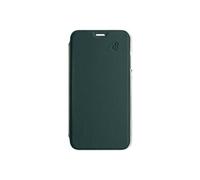 Etui pour iPhone 11 Folio Premium en Cuir avec Dos Cristal et Porte-Cartes Vert foncé