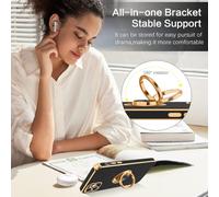 Étui pour iPhone 11, support de bague rotatif à 360, support magnétique pour voiture, résistant aux chocs, fin et souple, en TPU avec