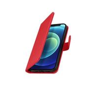 Etui pour iPhone 12 Mini Clapet Portefeuille Fonction Support Vidéo Rouge