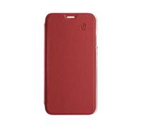 Étui pour iPhone 12 Mini Folio Premium Dos en Crystal avec Porte-Cartes Rouge