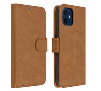 Étui pour iPhone 12 Mini Protection avec Porte-carte Fonction Support Marron