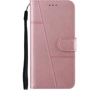 Étui pour iPhone 13/13 Mini / 13 Pro / 13 Pro Max, Flip Wallet Phone Boîte de téléphone Couvercle étalant de choc avec des emplacements de carte Kickstand Magnetic Close TPU Case (couleur: rose,
