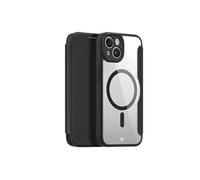 Etui pour iPhone 13 / 14 Folio Renforcé Compatible MagSafe avec Porte-cartes Noir transparent