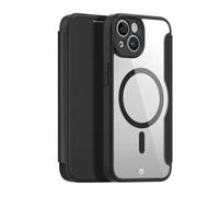 Étui pour iPhone 13/14 - Protection Renforcée - Compatible MagSafe - Porte-cartes - Noir transparent