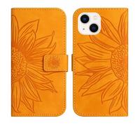 Etui pour iPhone 13 6.1"" - RASENA - Housse Portefeuille en Cuir avec Antichoc Magnétique - Tournesol Jaune