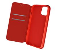 Étui pour iPhone 13 Mini Clapet Portefeuille Fonction Support Vidéo Rouge