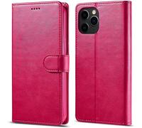 Étui pour iPhone 14/14 plus / 14 Pro / 14 Pro Max, boîtier de rabat en cuir de portefeuille avec porte-cartes Slots Ferme Magnetic Kickstand Profost Phone Phone Boîte (Couleur: Rose, taille: 14 6,1