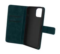 Etui pour iPhone 14 Folio Portefeuille Support Vidéo Effet Mat Soft Touch vert