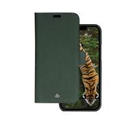 Étui pour iPhone 14 Plus Folio 2 en 1 Modèle New York en Cuir avec Porte-Cartes Vert foncé