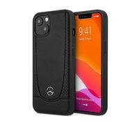 Étui pour iPhone 14 Plus - MERCEDES - Urban Line - Cuir véritable - Noir - Semi-rigide