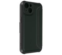 Etui pour iPhone 14 Porte-carte Coins Renforces Série Razor Book Vert Foncé