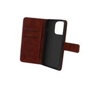 Etui pour iPhone 14 Pro Folio Portefeuille Support Vidéo Mat Soft Touch Marron