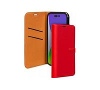 Etui pour iPhone 14 Pro Folio Wallet Fermeture avec Languette Aimantée Rouge