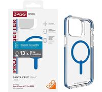 Étui pour IPHONE 14 Pro / Max 13FT Tomber Protection Zagg GEAR4 Clair / Bleu