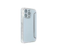 Etui pour iPhone 14 Pro Max Clapet Magnétique Porte Carte Piano Book bleu pâle